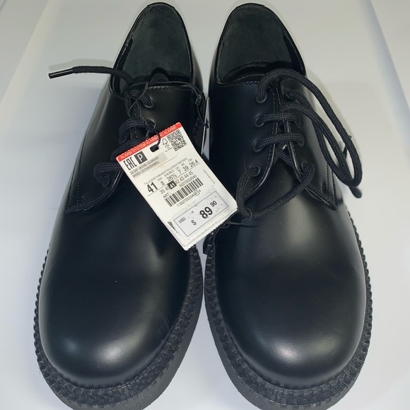 Zara black matte leather new with tags main image 6